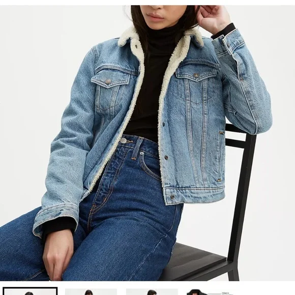 Levi’s Original Sherpa Trucker Jean Jacket - Picture 8 of 8